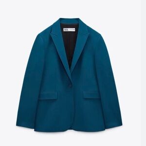 Zara Teal Blue Blazer